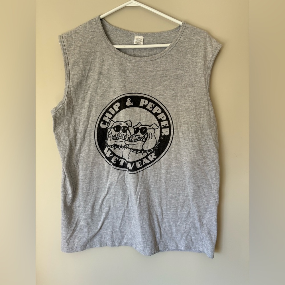 Chip and Pepper Gray Muscle Shirt Mens Large